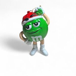 VTG/Y2K Green M & M Christmas Ornament Holiday Nostalgia Collectible
